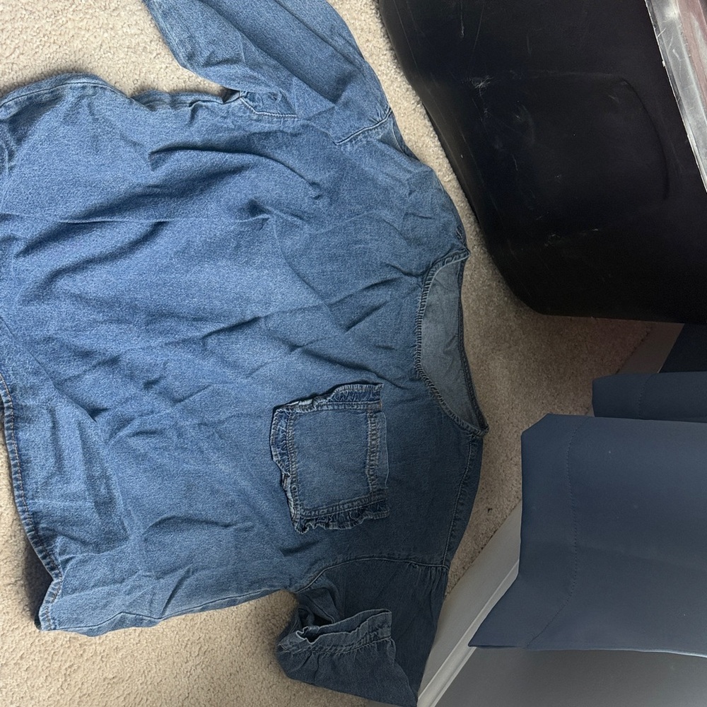 Casual Blue Denim Shirt